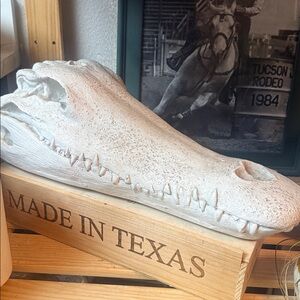 Rare vintage made in Texas slide top storage box Wooden Texas Themed wine Box